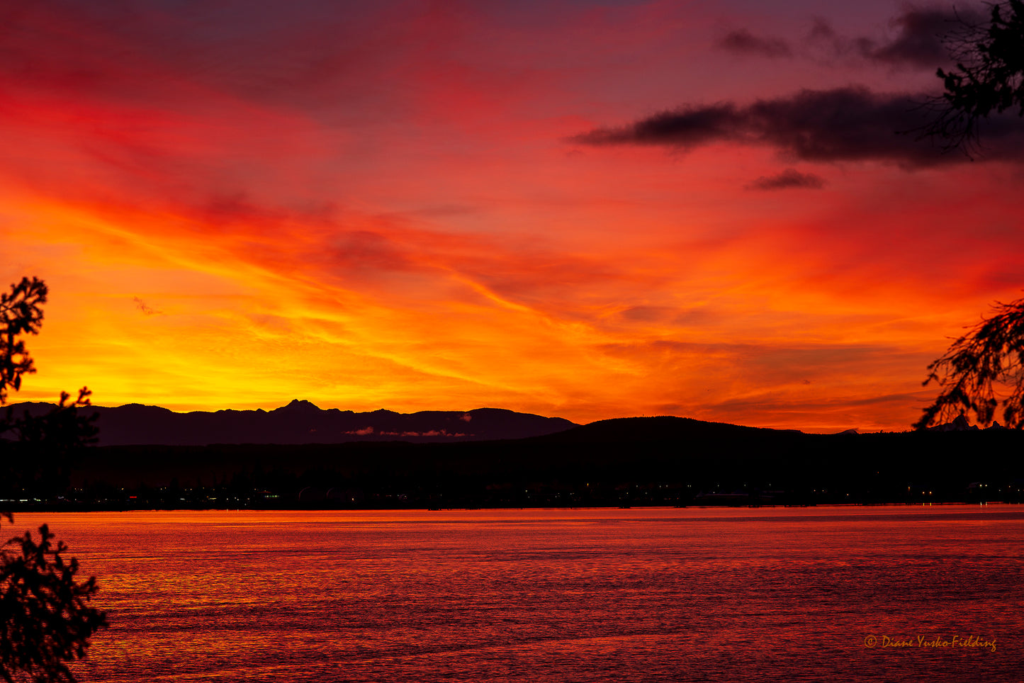 Autumn Sunset from Whiskey Point Bluffs