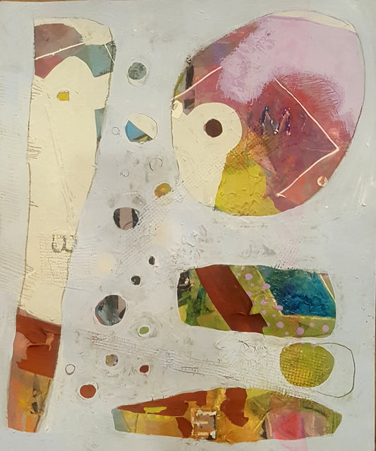 Marimba – Mixed Media on Canvas, 15×18 – Original Art by Sylvia Yung, Quadra Island