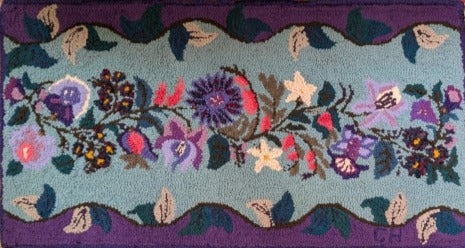 Embroidery Pattern – Original Hand-Hooked Rug, 26×48" – Art by Carmen Hall, Quadra Island